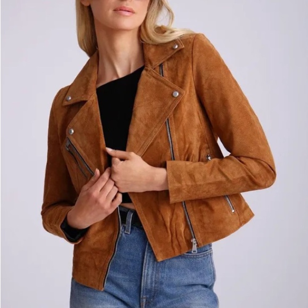 BAGATELLE Suede Leather Biker Jacket